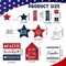 15-Piece 4th of July Tiered Tray Decor – Patriotic Red, White & Blue Wood Signs for Independence Day, Memorial Day & 250th Anniversary USA Party Farmhouse Home Decorations